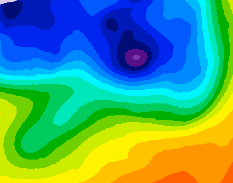 GDPS 500 millibar geopotential height 144 hour forecast chart for Canada based on 2026/10/25 1200Z data