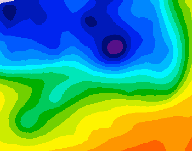 GDPS 500 millibar geopotential height 150 hour forecast chart for Canada based on 2026/10/25 1200Z data