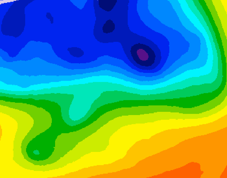 GDPS 500 millibar geopotential height 162 hour forecast chart for Canada based on 2026/10/25 1200Z data