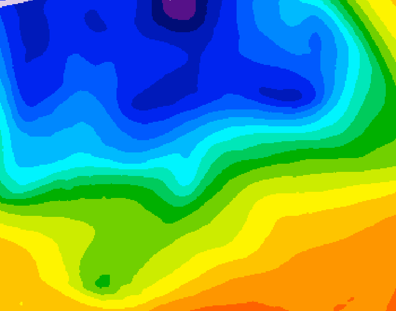 GDPS 500 millibar geopotential height 180 hour forecast chart for Canada based on 2026/10/25 1200Z data