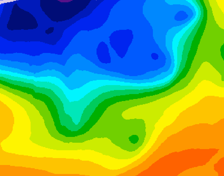 GDPS 500 millibar geopotential height 216 hour forecast chart for Canada based on 2026/10/25 1200Z data