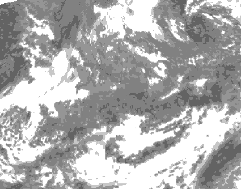 GDPS total cloud 120 hour forecast chart for Canada based on 2026/10/25 0000Z data