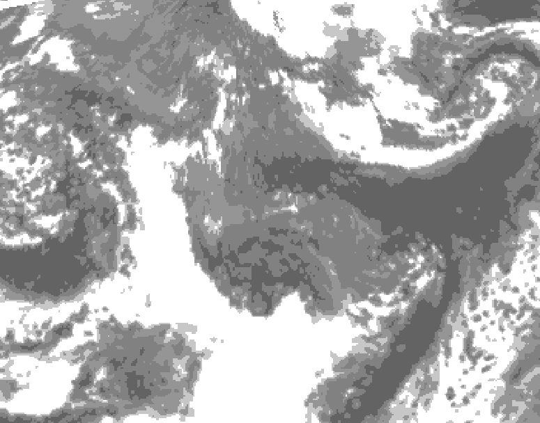 GDPS total cloud 234 hour forecast chart for Canada based on 2026/10/25 0000Z data
