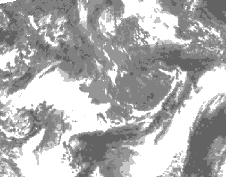 GDPS total cloud 018 hour forecast chart for Canada based on 2026/10/25 1200Z data