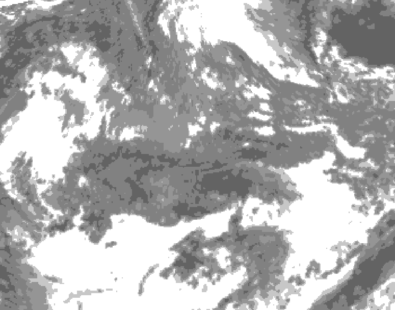 GDPS total cloud 078 hour forecast chart for Canada based on 2026/10/25 1200Z data