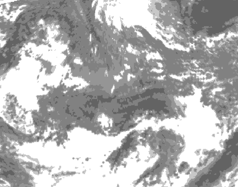 GDPS total cloud 084 hour forecast chart for Canada based on 2026/10/25 1200Z data