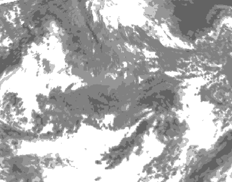 GDPS total cloud 090 hour forecast chart for Canada based on 2026/10/25 1200Z data