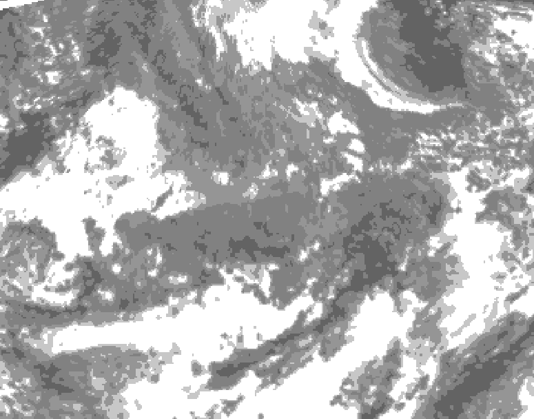 GDPS total cloud 096 hour forecast chart for Canada based on 2026/10/25 1200Z data