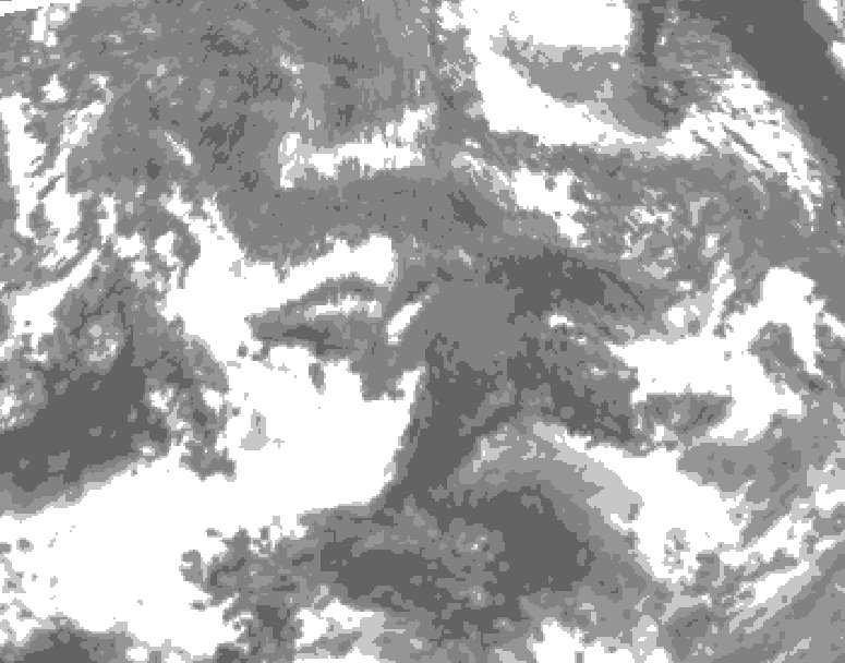 GDPS total cloud 180 hour forecast chart for Canada based on 2026/10/25 1200Z data