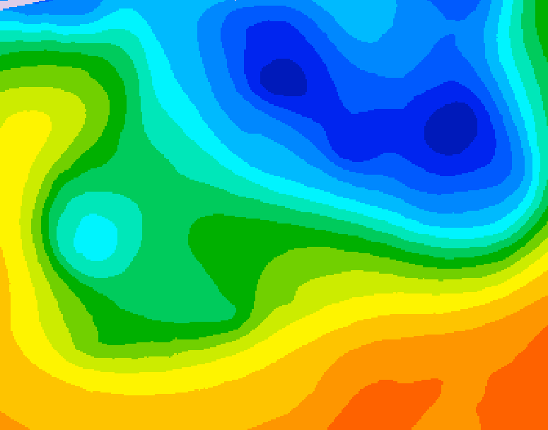 GDPS 500 millibar geopotential height 048 hour forecast chart for Canada based on 2026/10/26 0000Z data