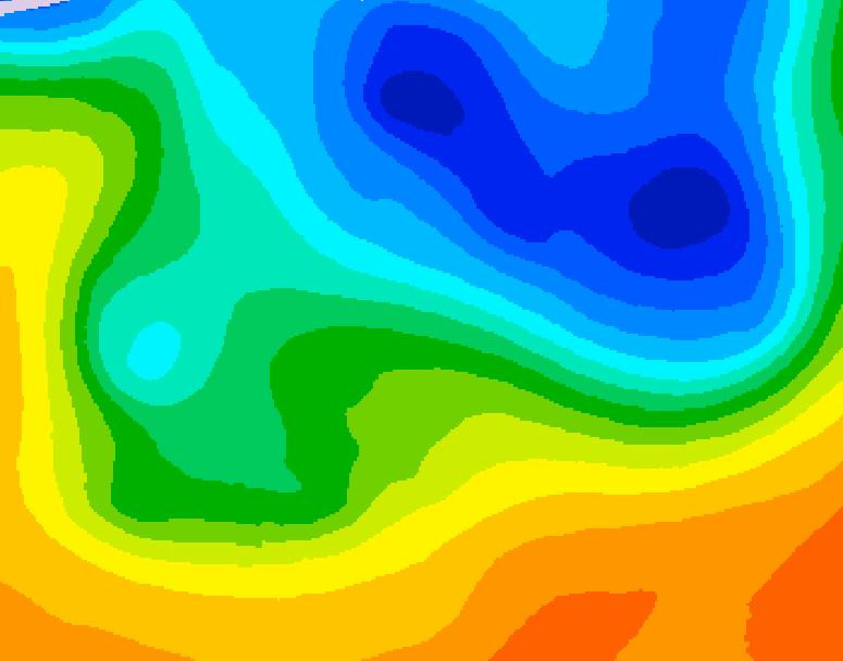 GDPS 500 millibar geopotential height 030 hour forecast chart for Canada based on 2026/10/26 1200Z data