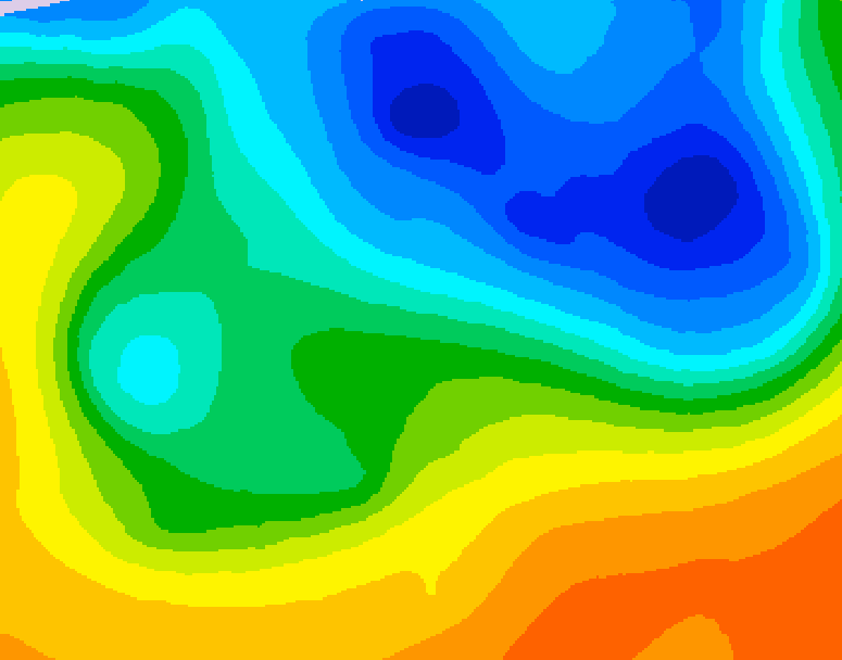 GDPS 500 millibar geopotential height 036 hour forecast chart for Canada based on 2026/10/26 1200Z data