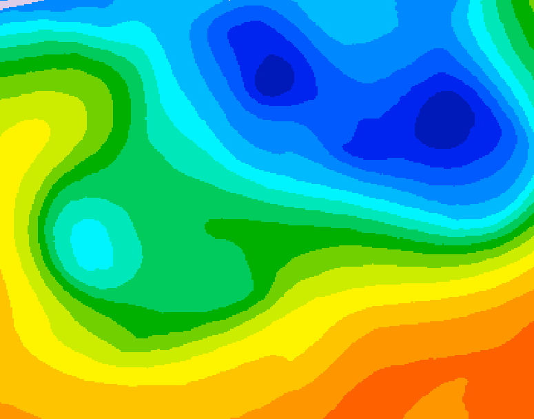 GDPS 500 millibar geopotential height 042 hour forecast chart for Canada based on 2026/10/26 1200Z data