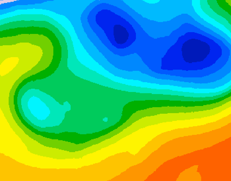 GDPS 500 millibar geopotential height 048 hour forecast chart for Canada based on 2026/10/26 1200Z data