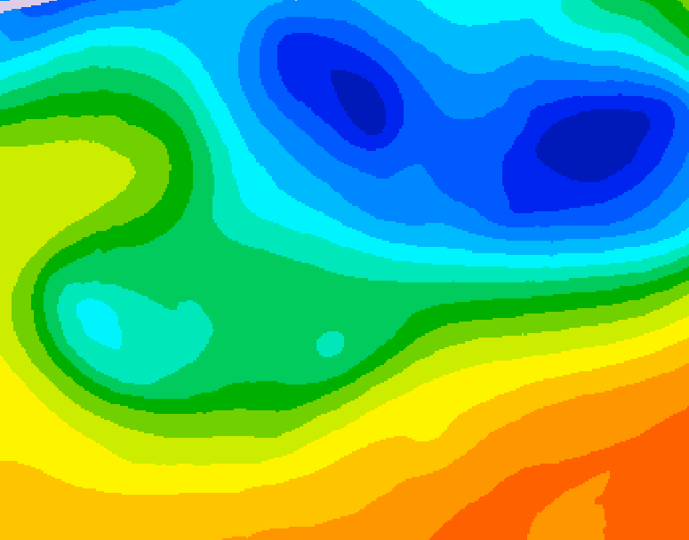 GDPS 500 millibar geopotential height 054 hour forecast chart for Canada based on 2026/10/26 1200Z data