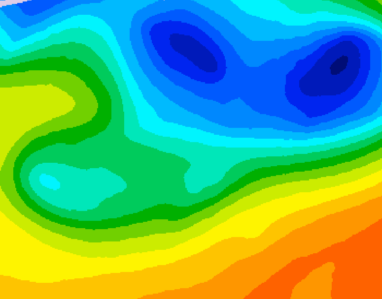 GDPS 500 millibar geopotential height 060 hour forecast chart for Canada based on 2026/10/26 1200Z data
