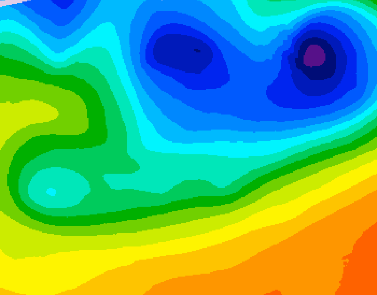GDPS 500 millibar geopotential height 072 hour forecast chart for Canada based on 2026/10/26 1200Z data