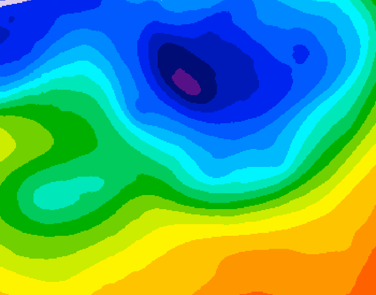GDPS 500 millibar geopotential height 102 hour forecast chart for Canada based on 2026/10/26 1200Z data