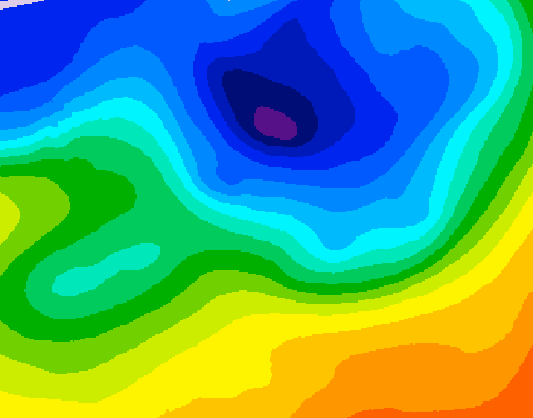 GDPS 500 millibar geopotential height 108 hour forecast chart for Canada based on 2026/10/26 1200Z data