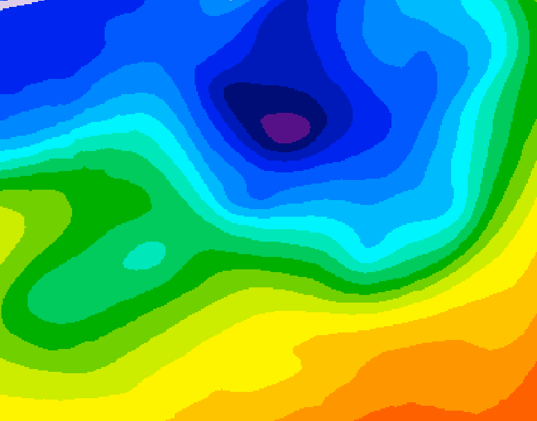 GDPS 500 millibar geopotential height 114 hour forecast chart for Canada based on 2026/10/26 1200Z data