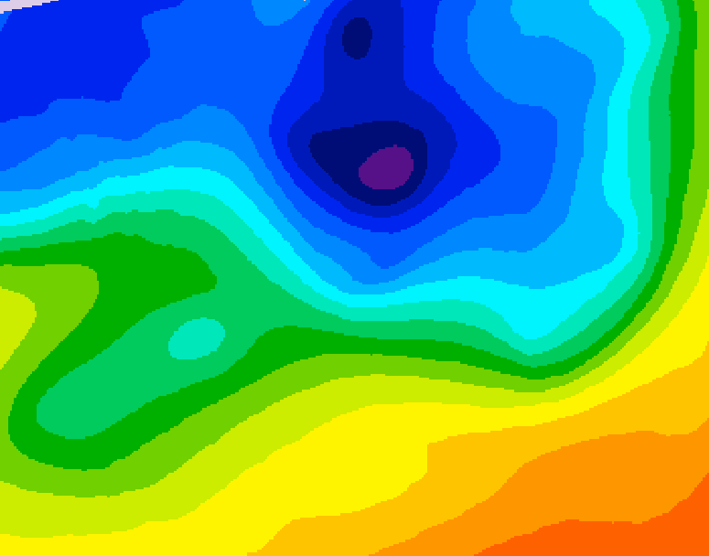 GDPS 500 millibar geopotential height 120 hour forecast chart for Canada based on 2026/10/26 1200Z data