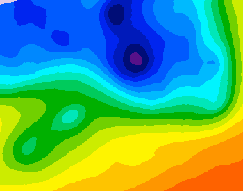 GDPS 500 millibar geopotential height 132 hour forecast chart for Canada based on 2026/10/26 1200Z data