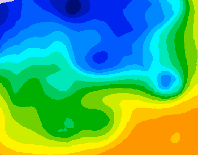 GDPS 500 millibar geopotential height 222 hour forecast chart for Canada based on 2026/10/26 1200Z data