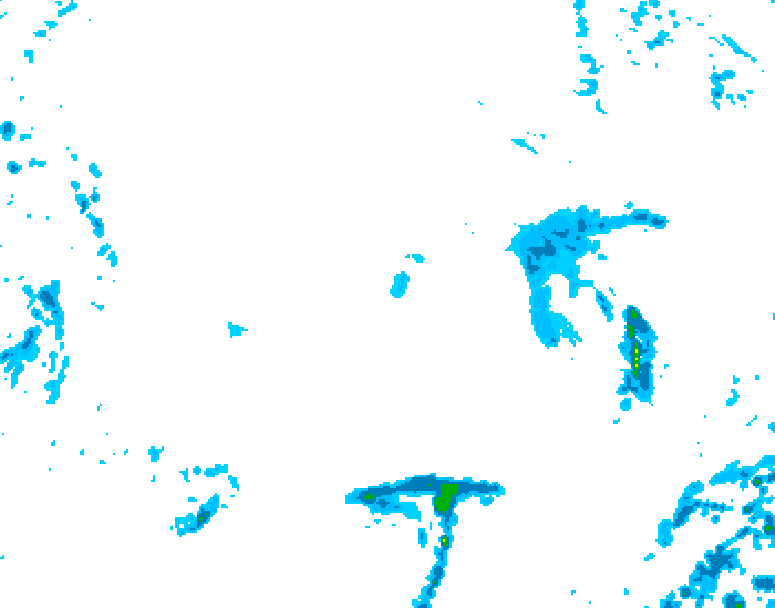 GDPS precipitation 210 hour forecast chart for Canada based on 2026/10/26 1200Z data