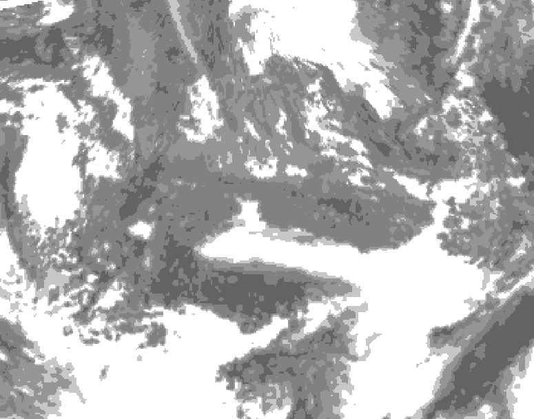 GDPS total cloud 048 hour forecast chart for Canada based on 2026/10/26 0000Z data