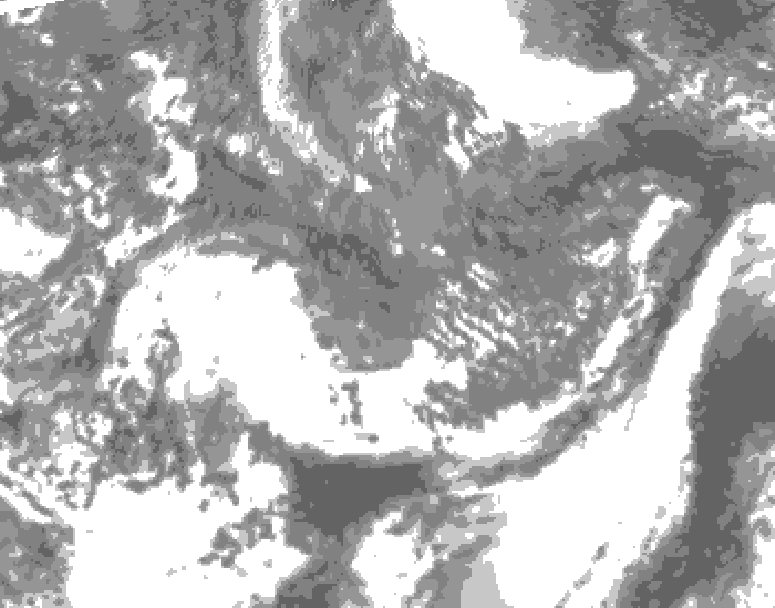 GDPS total cloud 006 hour forecast chart for Canada based on 2026/10/26 1200Z data
