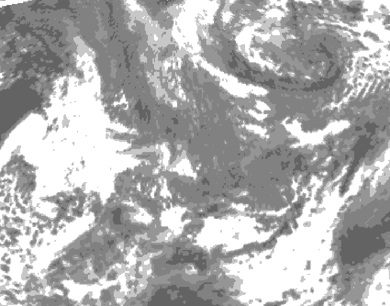 GDPS total cloud 096 hour forecast chart for Canada based on 2026/10/26 1200Z data
