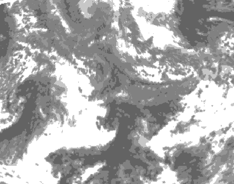 GDPS total cloud 174 hour forecast chart for Canada based on 2026/10/26 1200Z data