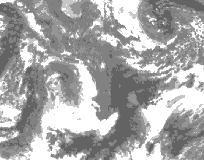 GDPS total cloud 186 hour forecast chart for Canada based on 2026/10/26 1200Z data