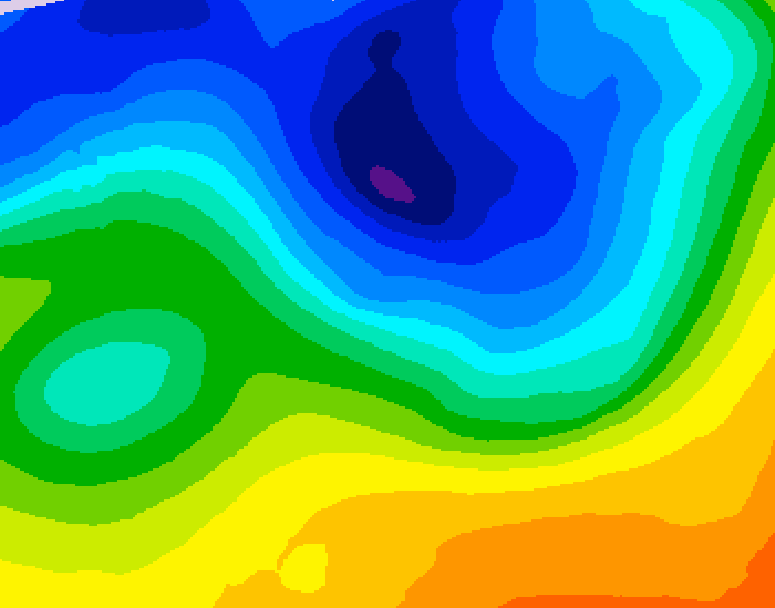 GDPS 500 millibar geopotential height 084 hour forecast chart for Canada based on 2026/10/27 1200Z data