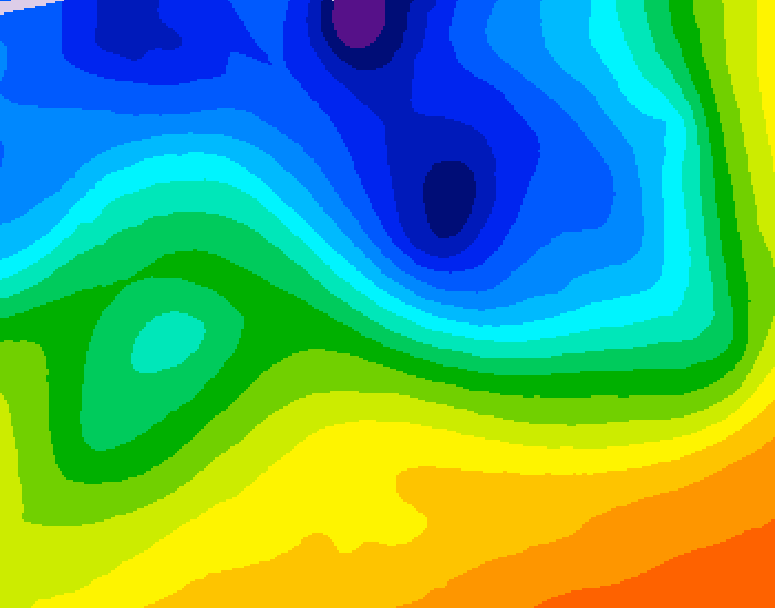 GDPS 500 millibar geopotential height 108 hour forecast chart for Canada based on 2026/10/27 1200Z data