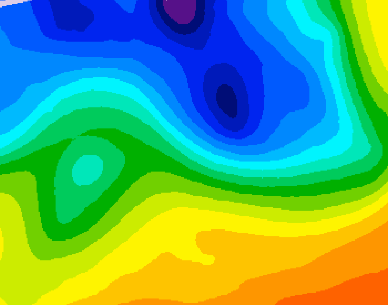 GDPS 500 millibar geopotential height 114 hour forecast chart for Canada based on 2026/10/27 1200Z data