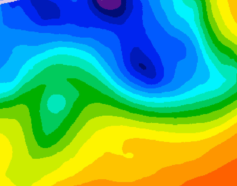 GDPS 500 millibar geopotential height 120 hour forecast chart for Canada based on 2026/10/27 1200Z data