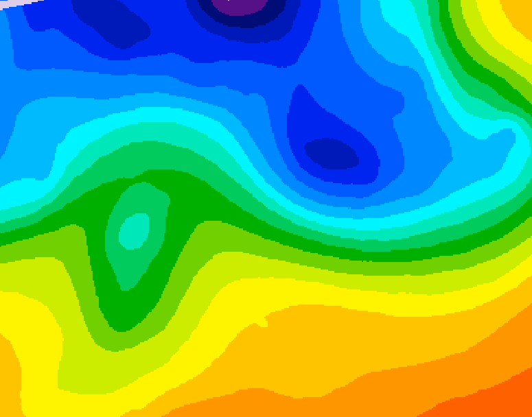 GDPS 500 millibar geopotential height 126 hour forecast chart for Canada based on 2026/10/27 1200Z data