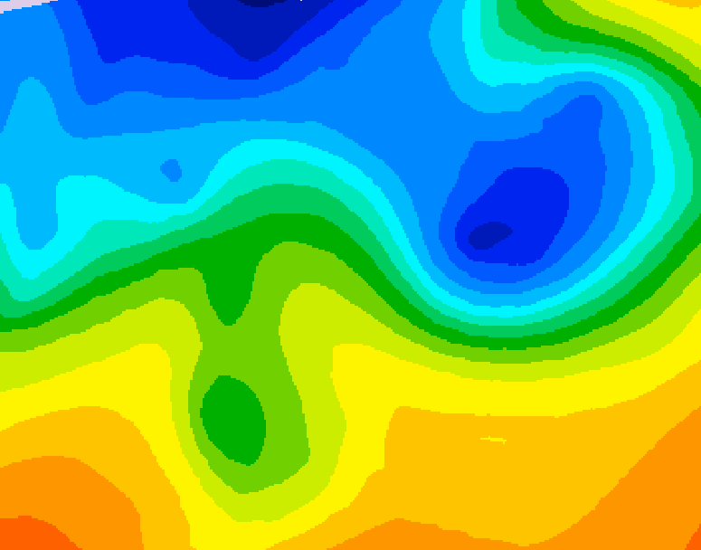 GDPS 500 millibar geopotential height 150 hour forecast chart for Canada based on 2026/10/27 1200Z data