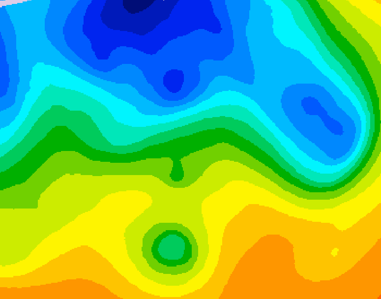 GDPS 500 millibar geopotential height 180 hour forecast chart for Canada based on 2026/10/27 1200Z data