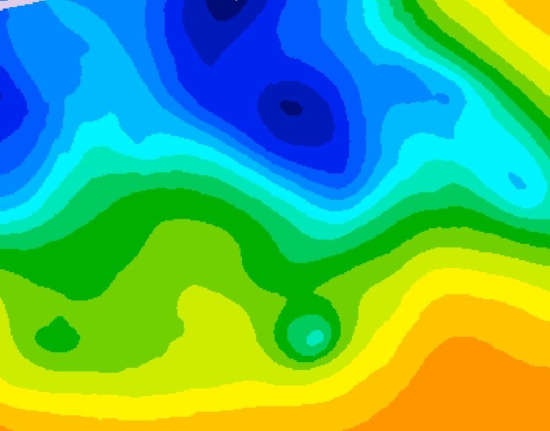 GDPS 500 millibar geopotential height 216 hour forecast chart for Canada based on 2026/10/27 1200Z data