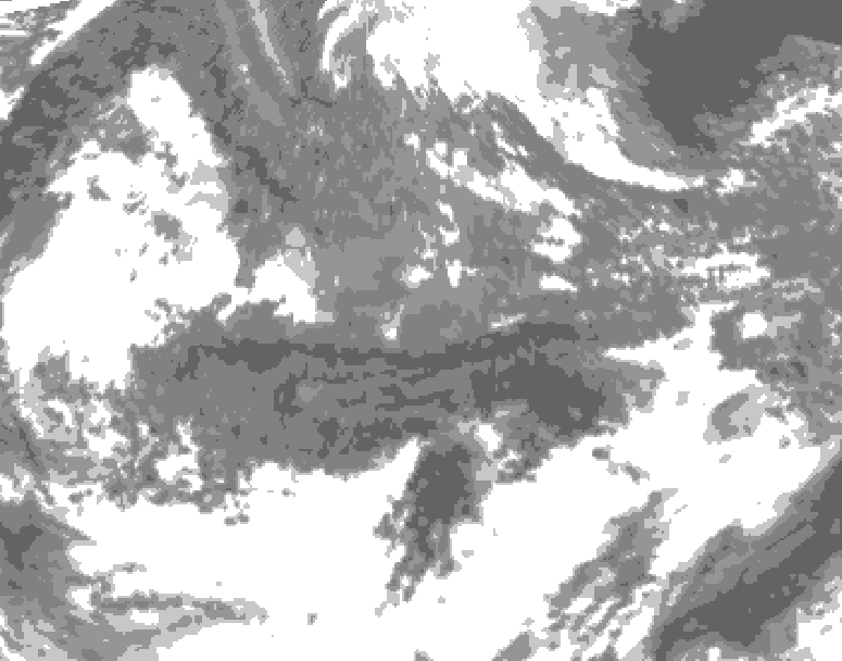 GDPS total cloud 048 hour forecast chart for Canada based on 2026/10/27 0000Z data