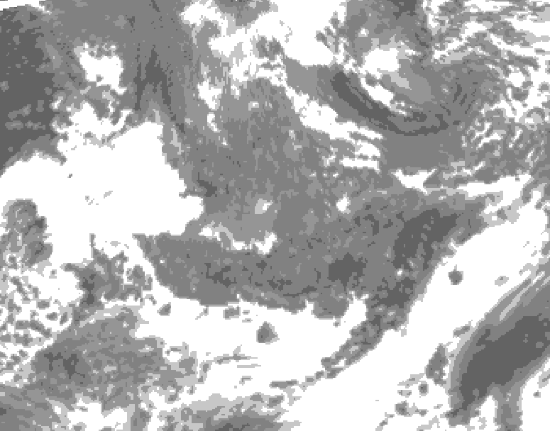 GDPS total cloud 072 hour forecast chart for Canada based on 2026/10/27 0000Z data