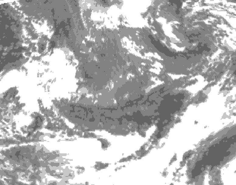 GDPS total cloud 054 hour forecast chart for Canada based on 2026/10/27 1200Z data