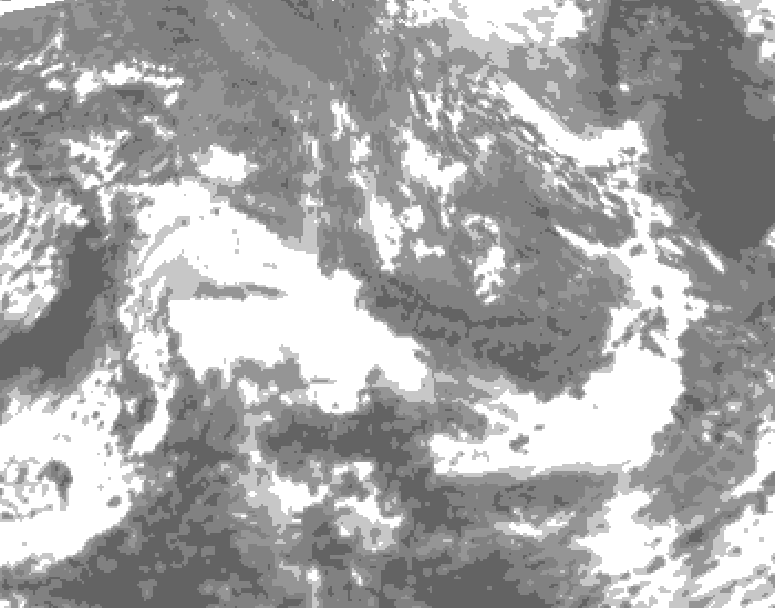 GDPS total cloud 120 hour forecast chart for Canada based on 2026/10/27 1200Z data