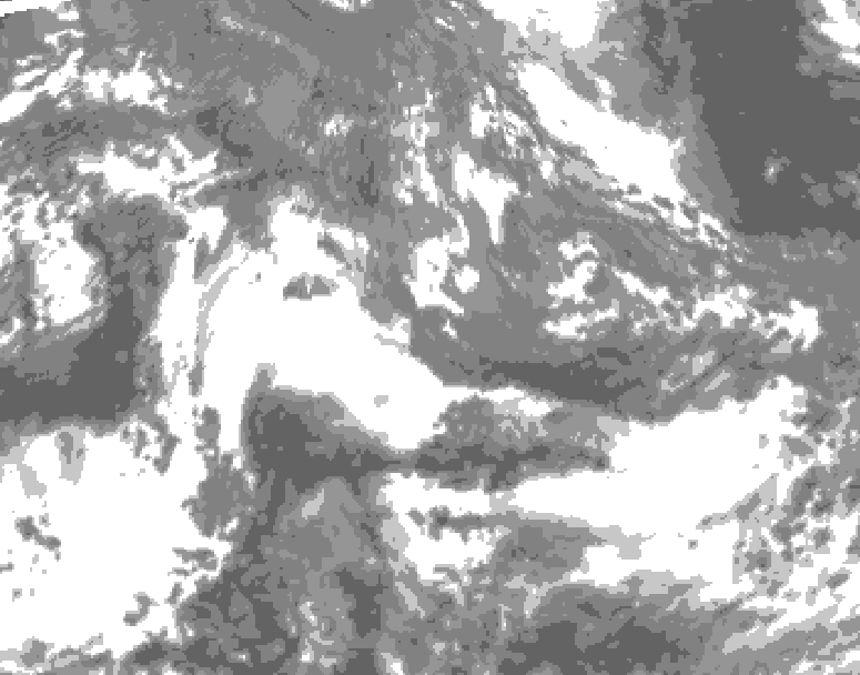 GDPS total cloud 132 hour forecast chart for Canada based on 2026/10/27 1200Z data