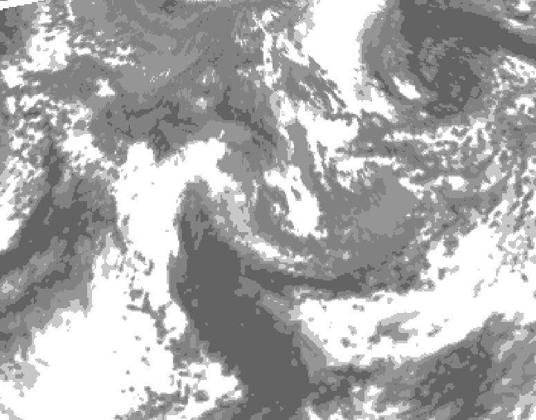 GDPS total cloud 150 hour forecast chart for Canada based on 2026/10/27 1200Z data