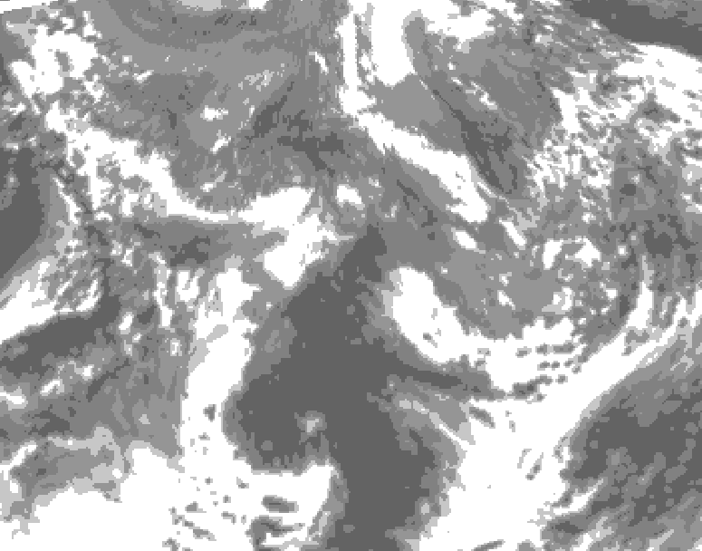 GDPS total cloud 168 hour forecast chart for Canada based on 2026/10/27 1200Z data