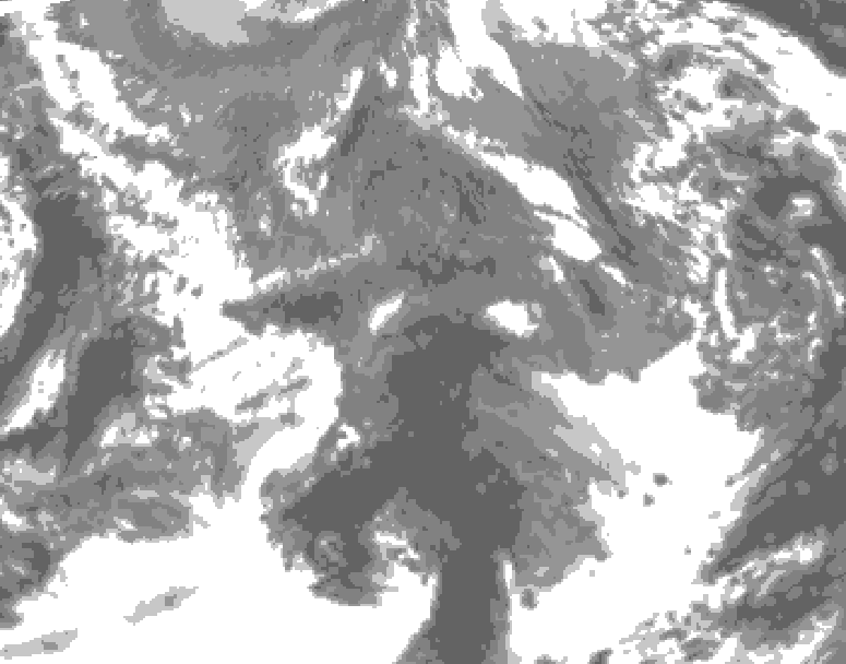 GDPS total cloud 180 hour forecast chart for Canada based on 2026/10/27 1200Z data