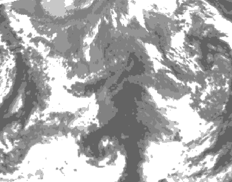 GDPS total cloud 186 hour forecast chart for Canada based on 2026/10/27 1200Z data